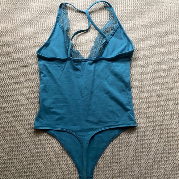 Express Teal Lace Body Suit - Picture 5 of 6